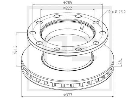 PE AUTOMOTIVE Тормозной диск 046.376-00A